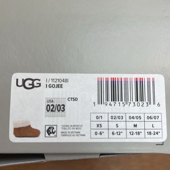 UGG Gojee Baby Boots : size 2/3 S - Picture 6 of 6